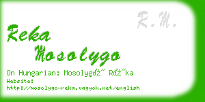 reka mosolygo business card